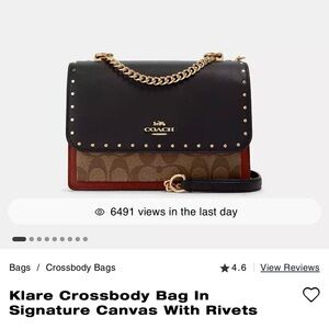 Like New Coach Klare Crossbody Bag